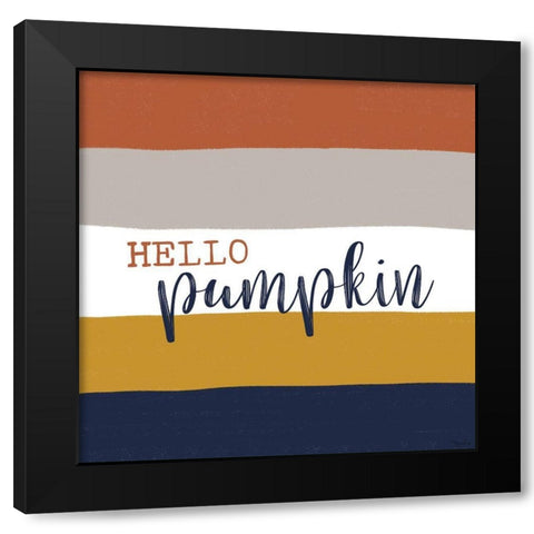 Hello Pumpkin 2 Black Modern Wood Framed Art Print by Louise, Gigi