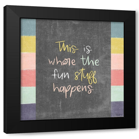 Fun Stuff Black Modern Wood Framed Art Print with Double Matting by Louise, Gigi
