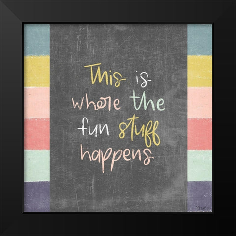 Fun Stuff Black Modern Wood Framed Art Print by Louise, Gigi