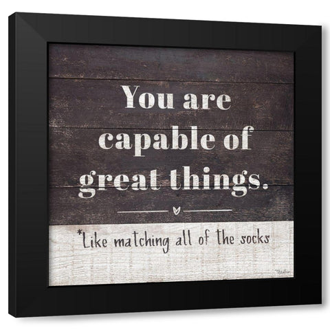 Great Things Black Modern Wood Framed Art Print with Double Matting by Louise, Gigi