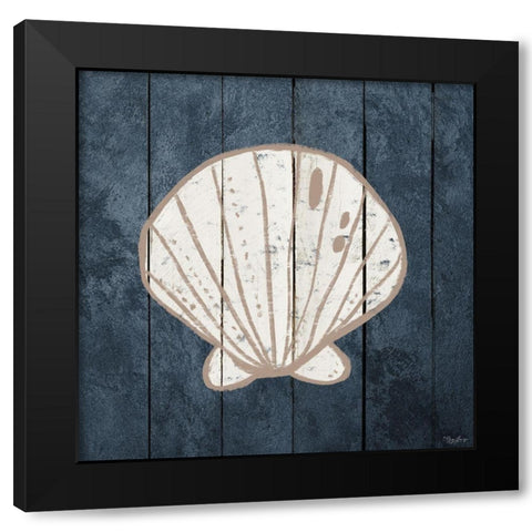 Breathe Shell 2 Black Modern Wood Framed Art Print by Louise, Gigi
