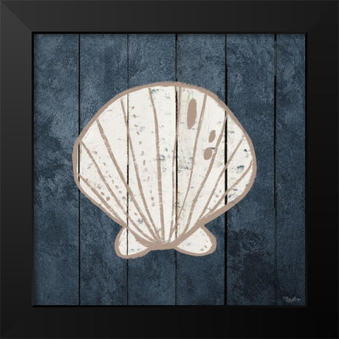 Breathe Shell 2 Black Modern Wood Framed Art Print by Louise, Gigi