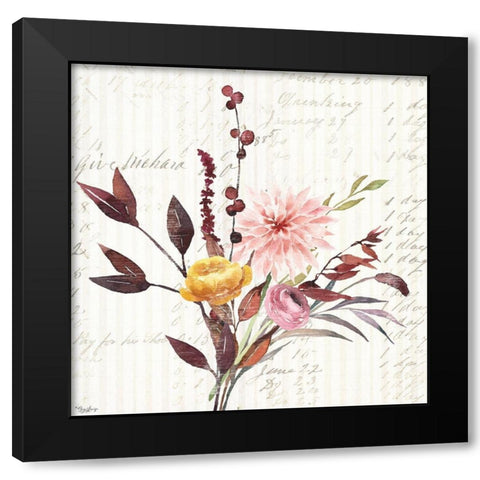 Wild Floral 1 Black Modern Wood Framed Art Print by Louise, Gigi