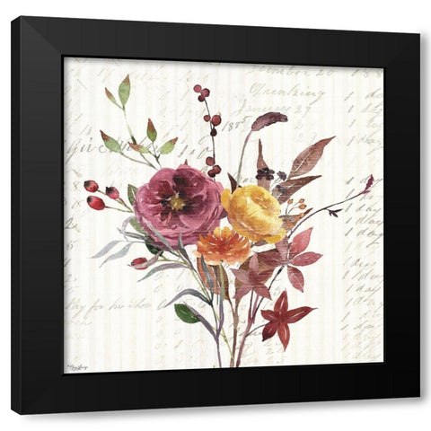 Wild Floral 2 Black Modern Wood Framed Art Print with Double Matting by Louise, Gigi