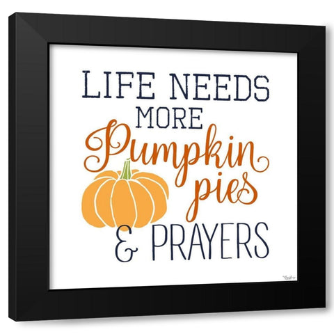 Pies Prayers 2 Black Modern Wood Framed Art Print by Louise, Gigi