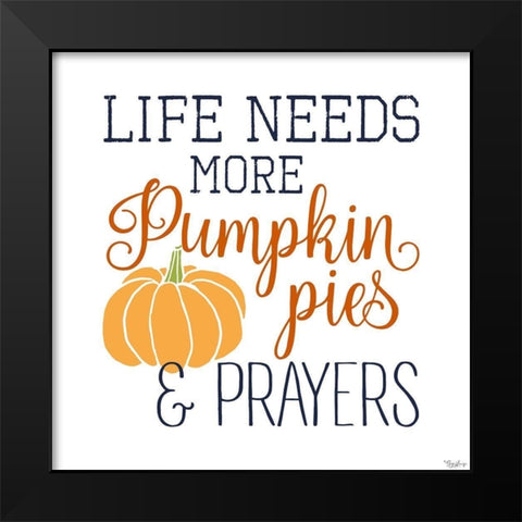 Pies Prayers 2 Black Modern Wood Framed Art Print by Louise, Gigi