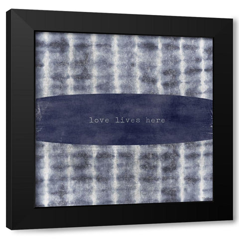 Loves Live Black Modern Wood Framed Art Print by Louise, Gigi