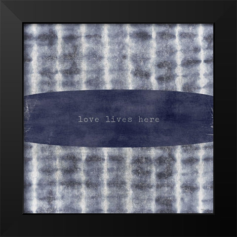 Loves Live Black Modern Wood Framed Art Print by Louise, Gigi