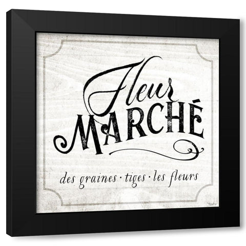 Fleur Marche Black Modern Wood Framed Art Print by Louise, Gigi