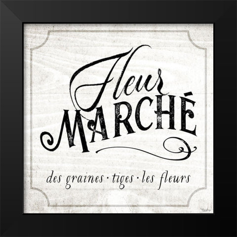 Fleur Marche Black Modern Wood Framed Art Print by Louise, Gigi