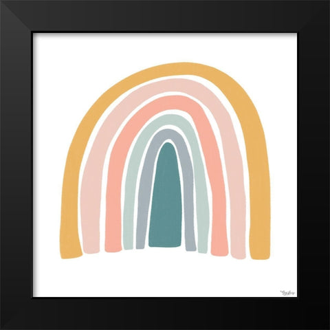 Colorful Rainbow Black Modern Wood Framed Art Print by Louise, Gigi