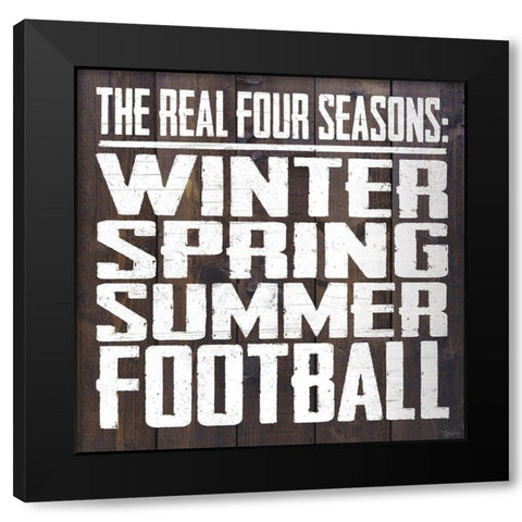 Four Seasons Black Modern Wood Framed Art Print by Louise, Gigi