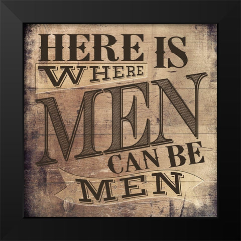 Men Can Be Black Modern Wood Framed Art Print by Louise, Gigi