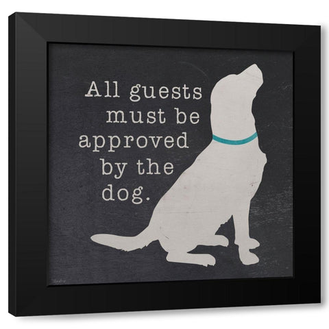 All Guests Black Modern Wood Framed Art Print with Double Matting by Louise, Gigi