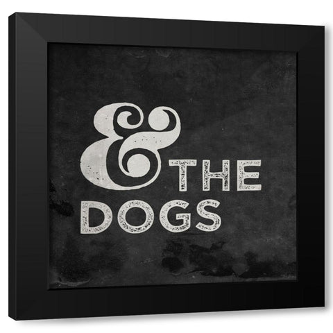 And The Dogs Black Modern Wood Framed Art Print with Double Matting by Louise, Gigi