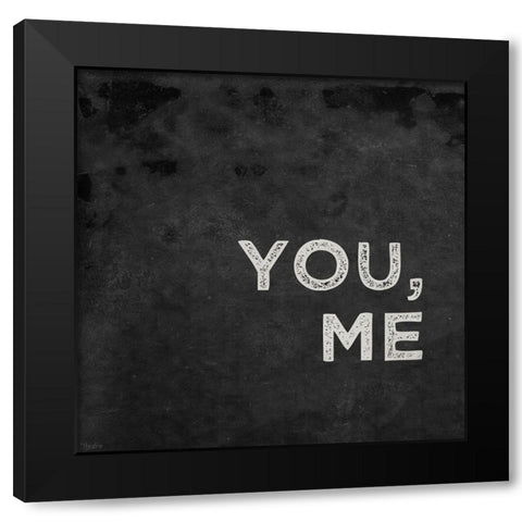 You Me Black Modern Wood Framed Art Print with Double Matting by Louise, Gigi