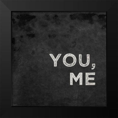 You Me Black Modern Wood Framed Art Print by Louise, Gigi