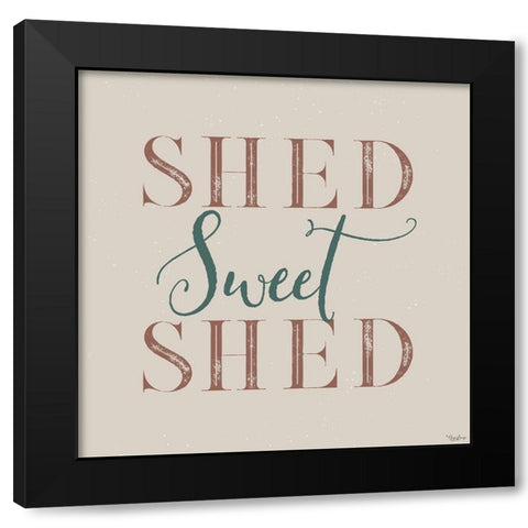 Sweet Shed Black Modern Wood Framed Art Print by Louise, Gigi