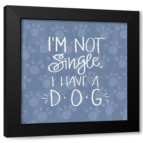 Single Dog Black Modern Wood Framed Art Print with Double Matting by Louise, Gigi