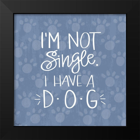 Single Dog Black Modern Wood Framed Art Print by Louise, Gigi