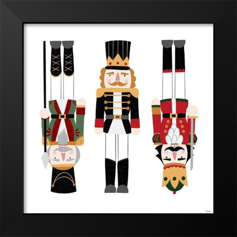 Nutcrackers Black Modern Wood Framed Art Print by Louise, Gigi
