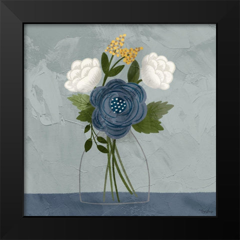 Flowers 1 Black Modern Wood Framed Art Print by Louise, Gigi