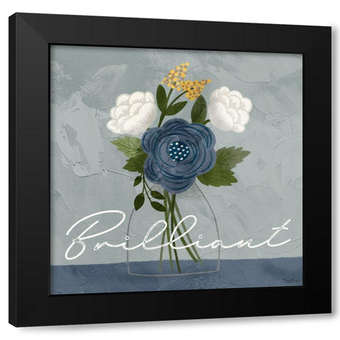 Flower Brilliant Black Modern Wood Framed Art Print with Double Matting by Louise, Gigi