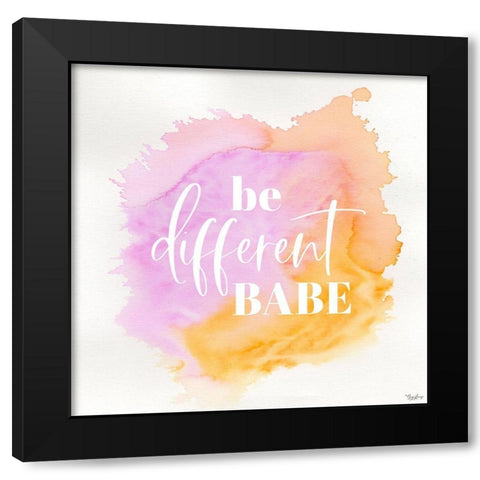 Be Different Black Modern Wood Framed Art Print by Louise, Gigi