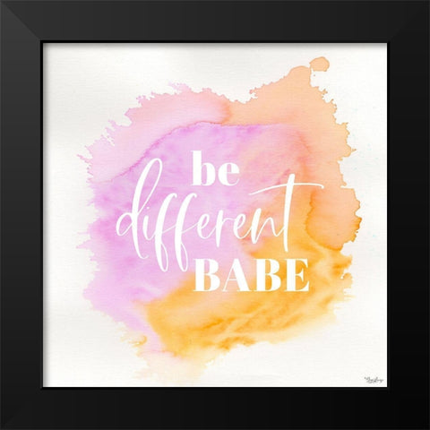 Be Different Black Modern Wood Framed Art Print by Louise, Gigi