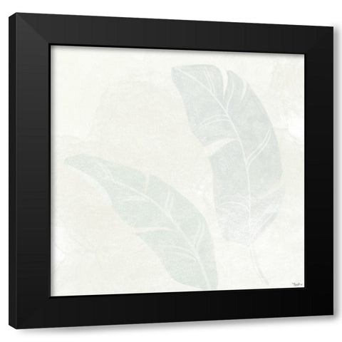 Alabaster Leaves Black Modern Wood Framed Art Print with Double Matting by Louise, Gigi