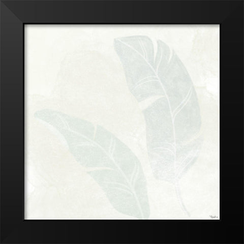 Alabaster Leaves Black Modern Wood Framed Art Print by Louise, Gigi