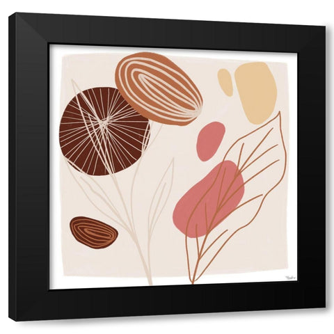 Earthen Abstract 2 Black Modern Wood Framed Art Print by Louise, Gigi
