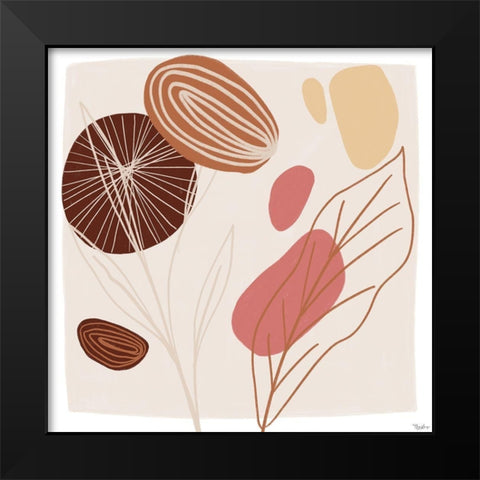 Earthen Abstract 2 Black Modern Wood Framed Art Print by Louise, Gigi