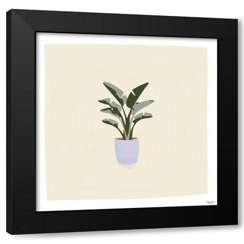 Plant Black Modern Wood Framed Art Print by Louise, Gigi