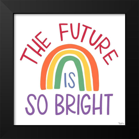 Future Bright Traditional Black Modern Wood Framed Art Print by Louise, Gigi