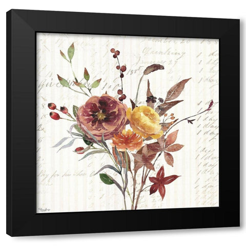Wild Floral 2 Fall Black Modern Wood Framed Art Print by Louise, Gigi
