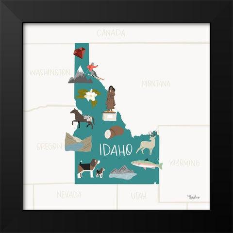 Idaho Black Modern Wood Framed Art Print by Louise, Gigi
