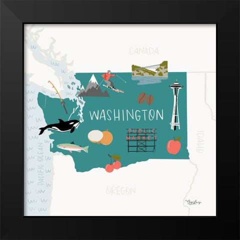 Washington Black Modern Wood Framed Art Print by Louise, Gigi