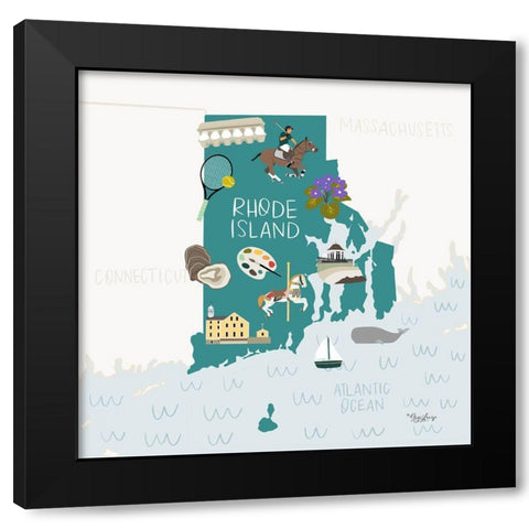 Rhode Island Black Modern Wood Framed Art Print by Louise, Gigi