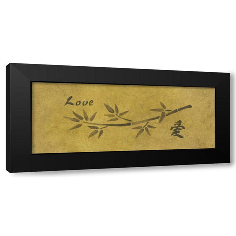 Love Bamboo Black Modern Wood Framed Art Print with Double Matting by Emery, Kristin