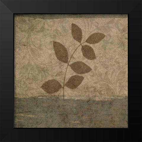 Peace  Love Happiness Black Modern Wood Framed Art Print by Emery, Kristin