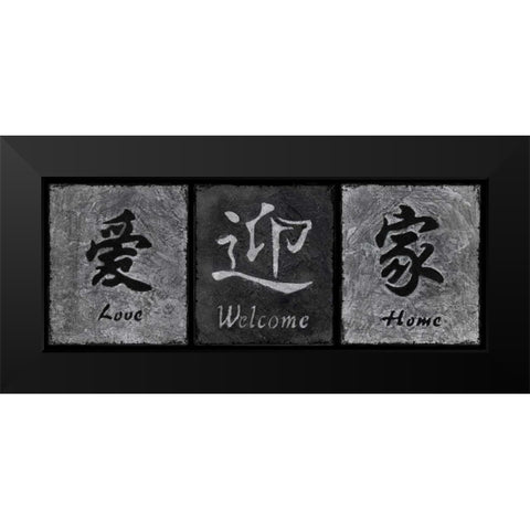 Grey Stone I Black Modern Wood Framed Art Print by Emery, Kristin