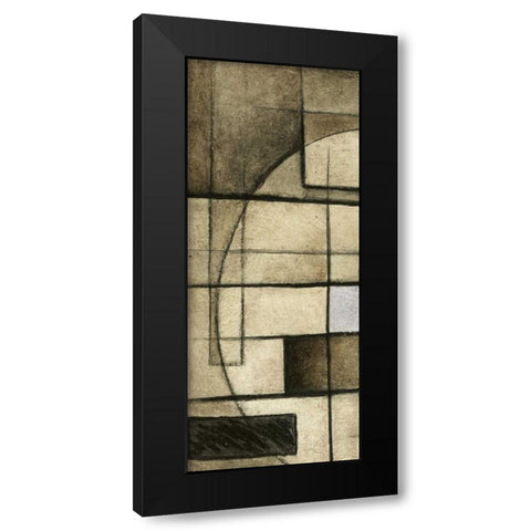 Brown Circle Box II Black Modern Wood Framed Art Print by Emery, Kristin