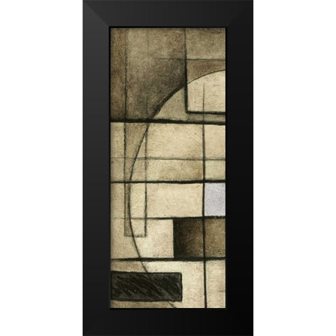 Brown Circle Box II Black Modern Wood Framed Art Print by Emery, Kristin