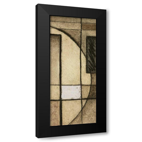 Brown Circle Box I Black Modern Wood Framed Art Print with Double Matting by Emery, Kristin