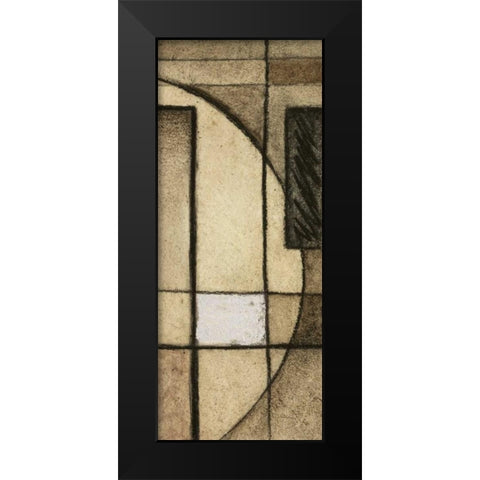 Brown Circle Box I Black Modern Wood Framed Art Print by Emery, Kristin