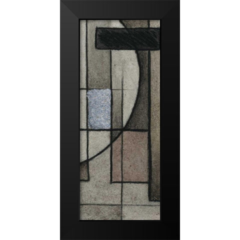 Modern Circles Right Black Modern Wood Framed Art Print by Emery, Kristin