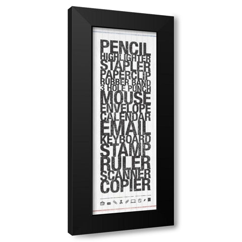 Work Arsenal Black Modern Wood Framed Art Print by Emery, Kristin