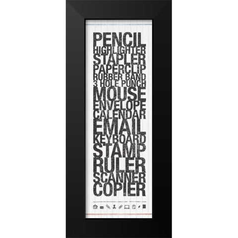 Work Arsenal Black Modern Wood Framed Art Print by Emery, Kristin