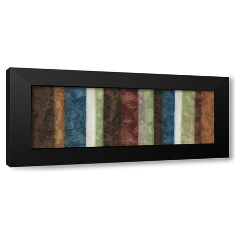 Morroccan Stripes II Black Modern Wood Framed Art Print with Double Matting by Emery, Kristin